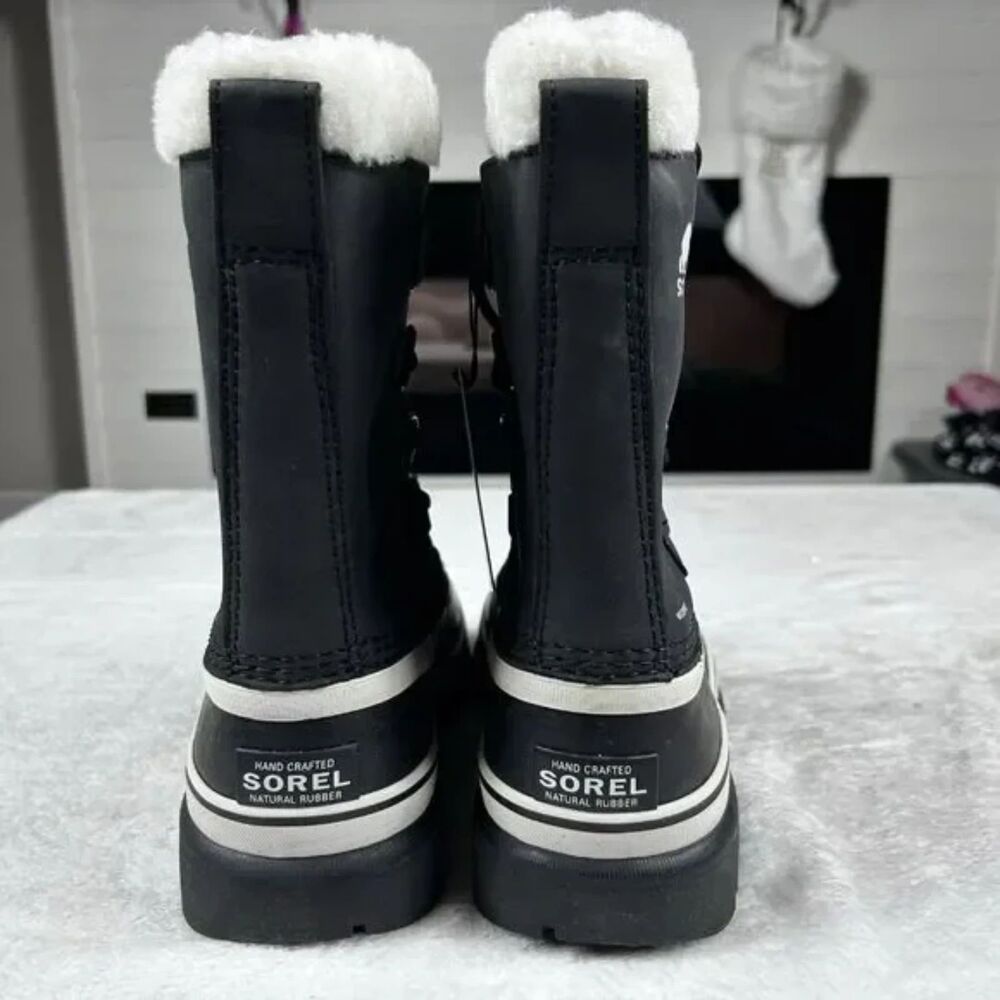 SOREL Women's Caribou Waterproof Insulated Winter Snow Boots Black Stone 8-9 - Picture 6 of 8